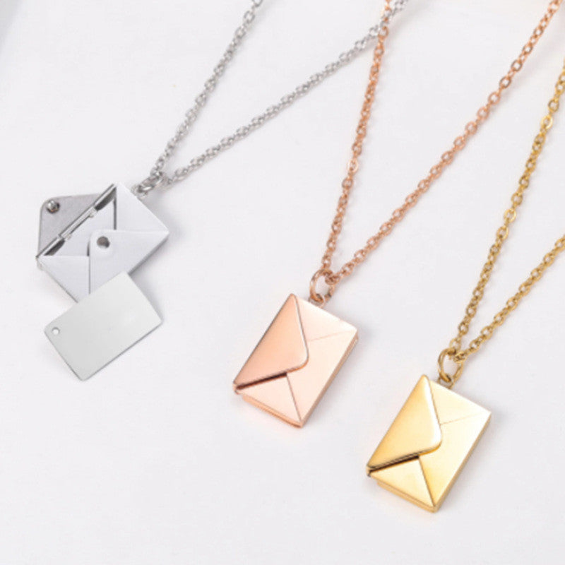 Fashion Jewelry Envelope Necklace